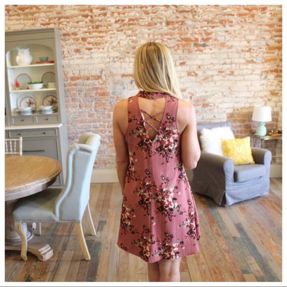 🌞SUMMER SALE🌞Mauve floral sleeveless dress - Picture 5 of 5